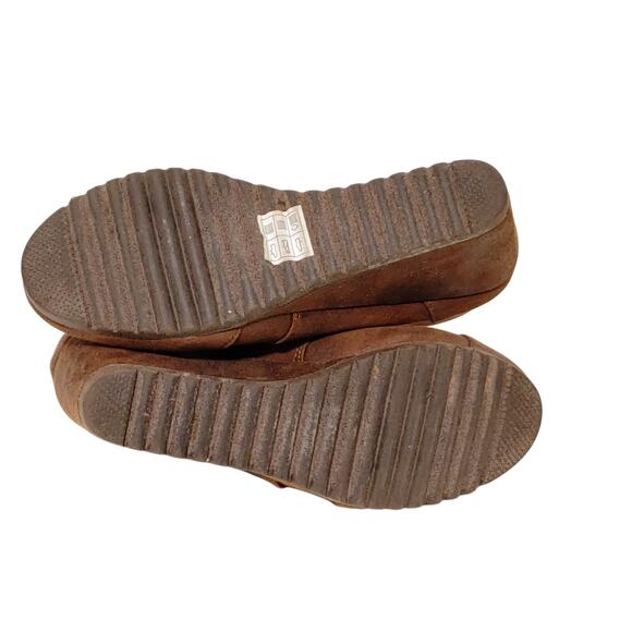 Skechers Bobs High Notes Bell Kick Wedge Booties Lace Up Brown Womens 7.5 NEW - Picture 6 of 6